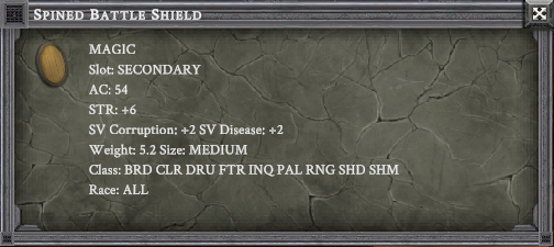SPINED BATTLE SHIELD item card